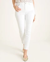 So Slimming No-Stain White Girlfriend Ankle Jeans