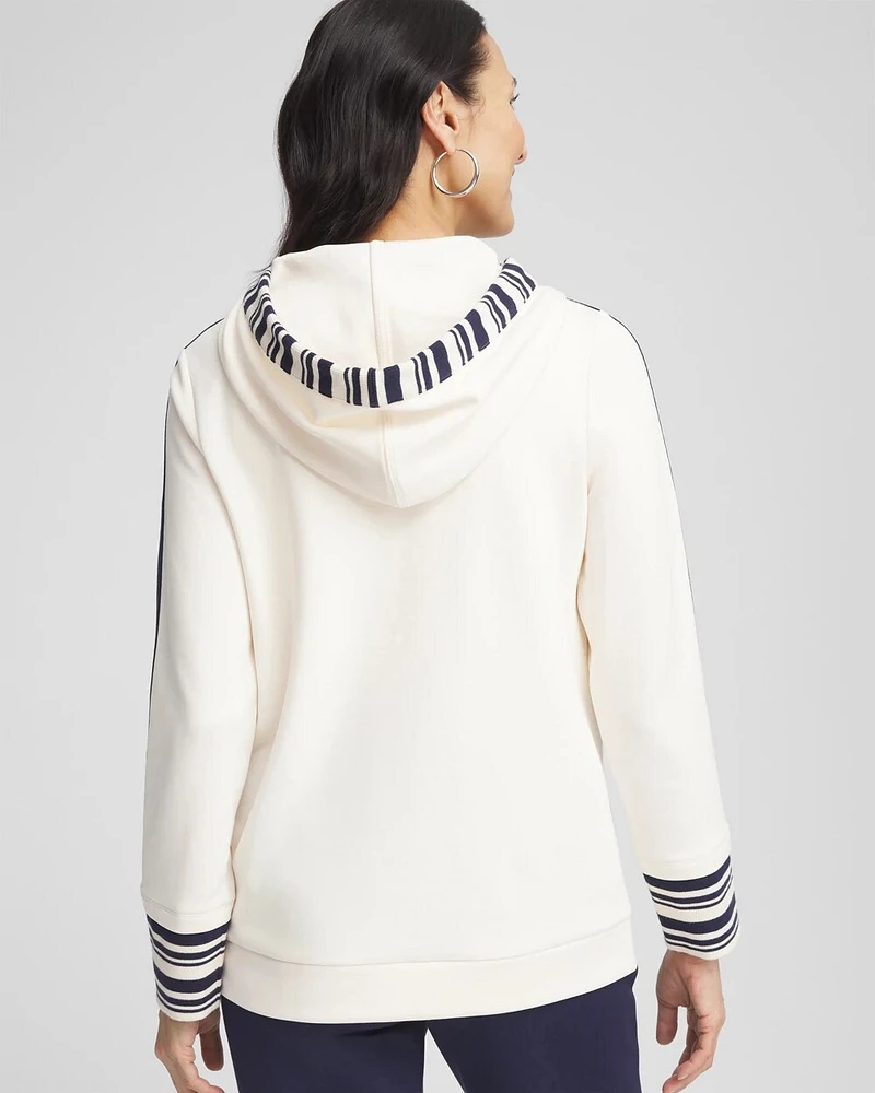 Zenergy® Striped Double-Knit Hoodie