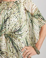 Crinkle-Chiffon Kaftan Dress