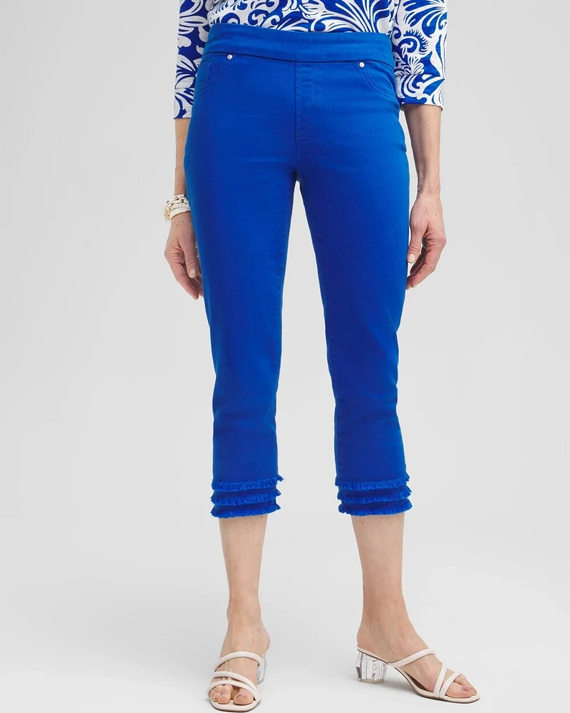 22" Triple Fray Pull-on Capris