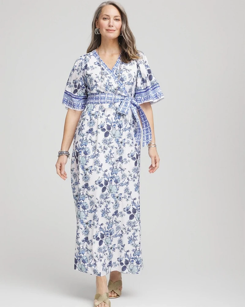 Surplice Matte Satin Maxi Dress