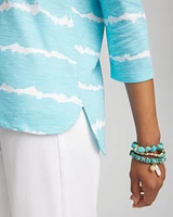 Tie-Dye Slub Scoop Neck Tee