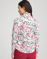Zenergy® UPF Knit Mockneck Floral Golf Top