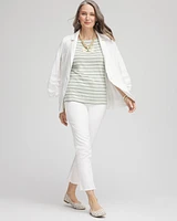 Striped Pima Bateau-Neck Tee