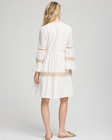 Crochet-Lace Trim Popover Dress