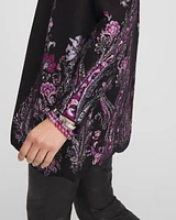 Jacquard Scalloped Hem Cardigan