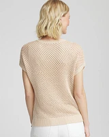 Embroidered Pointelle Pull-Over