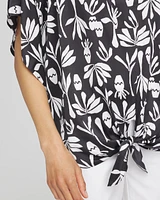 Artisan Satin Tie-Front Tunic