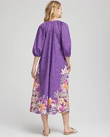 Floral Poplin Midi Day Dress