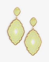 No Droop® Green Filigree Drop Earrings