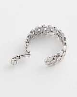 No Droop™ Clip-On Silver Hoop Earrings