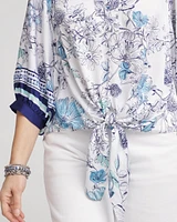 Wildflower Tie-Front Batwing Blouse
