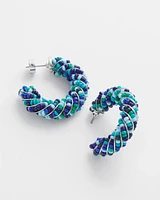 No Droop® Beaded Hoop Earrings