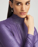 Touch of Cool™ Foil Mock Neck Layering Tee