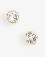 Gold Tone Crystal Stud Earrings