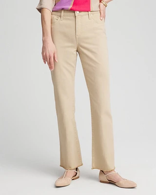 Girlfriend Fray Hem Kick Flare Jeans