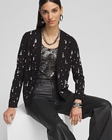 Embellished Long-sleeve Cardigan