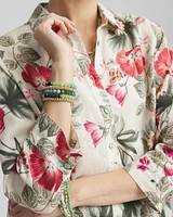 No Iron™ Garden Floral Linen Shirt