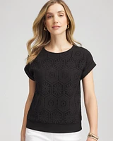 Crocheted Cotton-Blend Shirt