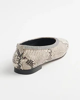 Snake Print Flats