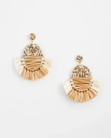 No Droop® Raffia Seed Bead Earrings