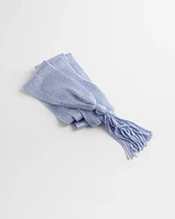 Metallic Knit Skinny Scarf