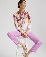 Pima 3/4-Sleeve Print Tee