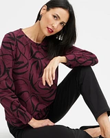 Zenergy® Ribbon Print Sweatshirt