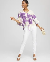Ecovero™ Tie-Front Frill Sleeve Blouse