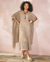 Crochet-Knit Sequins Tank Dress