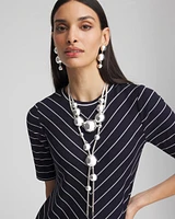 Silver Loop Drop Necklace
