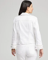 No Stain Double Fray Denim Jacket