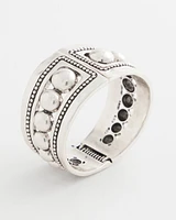 Silvertone Stretch Hinge Bracelet