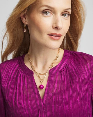 Purple Beaded Convertible Necklace