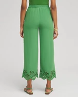 Petite Satin Eyelet Hem Culottes