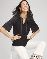 Jersey Tiered-Sleeve Tee