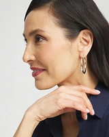 Cassie Silver-Tone Hoop Earrings