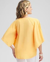Satin Keyhole Neck Blouse