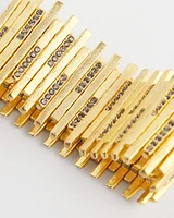 Brushed Gold Tone Stretch Bracelet