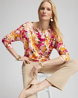 Touch of Cool™ Floral Banded-Hem Top
