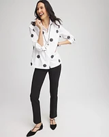 No Iron™ Polka-Dot Jacquard Shirt