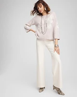 Tulle Floral Pullover Sweater