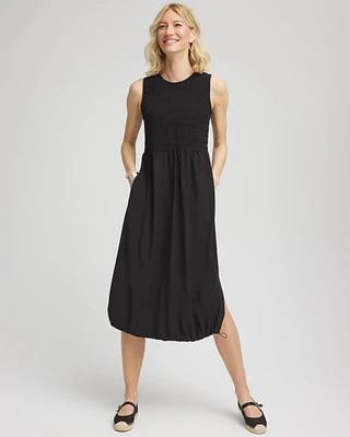 Zenergy® UPF Smocked Midi Dress