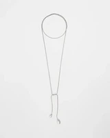 Silver Lariat Necklace