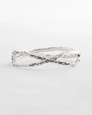 Silvertone Hinge Cuff Bracelet