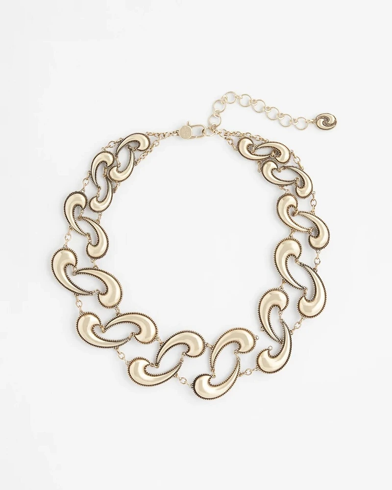 Modern Waves Collar Necklace