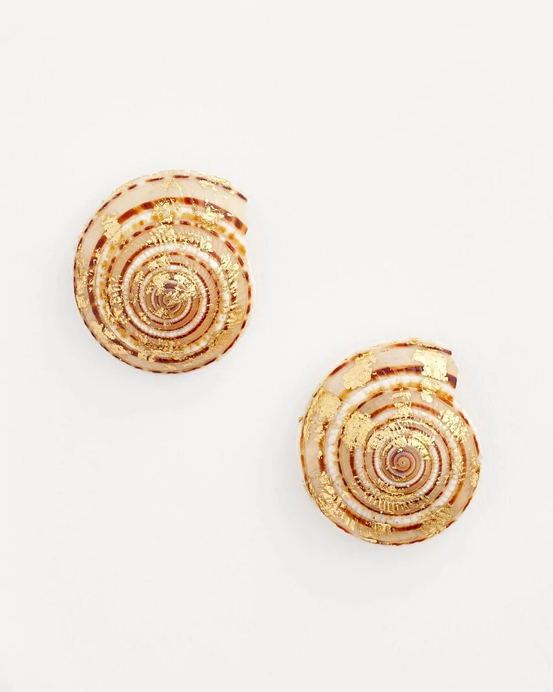 No Droop® Gold Foiled Sundial Earrings