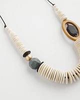 SYLCA® x Chico's Cream Mixed-Media Peyton Necklace