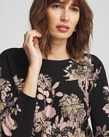 Foil Dolman-Sleeve Sweater