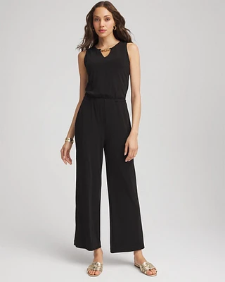 Travelers™ Jersey Knit Chain-Trim Jumpsuit